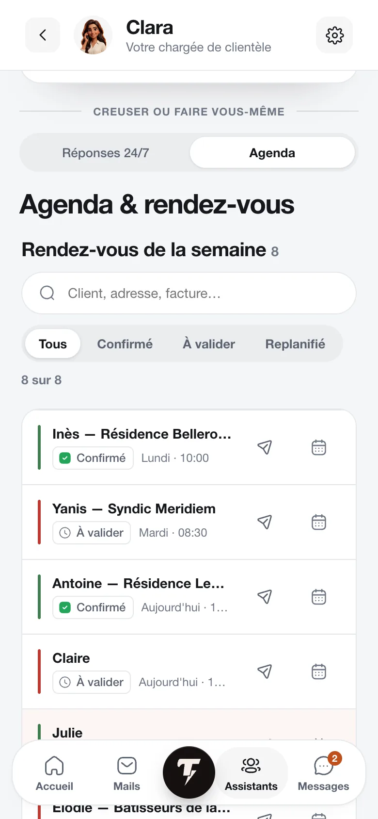 Prochain rendez-vous et liste des interventions organisés par Talos
